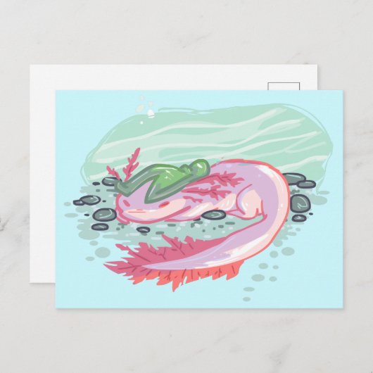 Axolotl Water Puppy Postkarte (Vorne/Hinten)