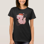 Axolotl Wearing A Santa Hat And Tangled In Christm T-Shirt (Vorderseite)
