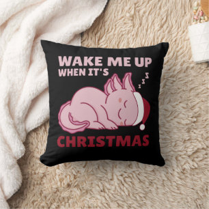 Axolotl Weckte mich auf, wenn es Weihnachts-Wurfpf Kissen