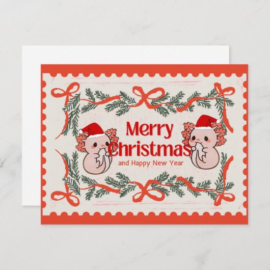 Axolotl Weihnachten (Vorne/Hinten)