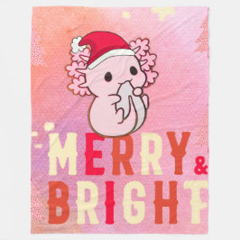 Axolotl Weihnachten Fleecedecke
