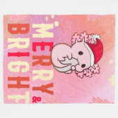 Axolotl Weihnachten Fleecedecke (Vorderseite (Horizontal))