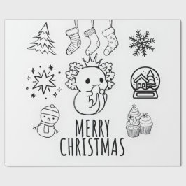 Axolotl Weihnachten Geschenkpapier