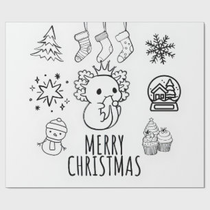 Axolotl Weihnachten Geschenkpapier
