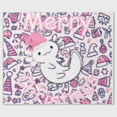 Axolotl Weihnachten Geschenkpapier (Flach)