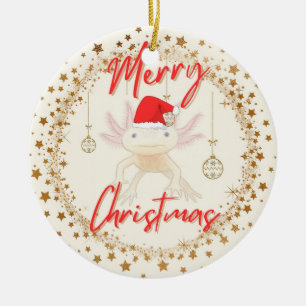Axolotl Weihnachten Keramik Ornament