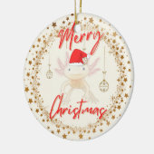 Axolotl Weihnachten Keramik Ornament (Links)