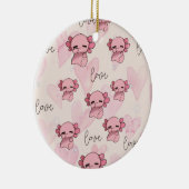 Axolotl Weihnachten Keramik Ornament (Rechts)