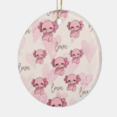 Axolotl Weihnachten Keramik Ornament (Links)