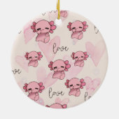 Axolotl Weihnachten Keramik Ornament (Hinten)