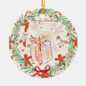 Axolotl Weihnachten Keramik Ornament (Vorne)