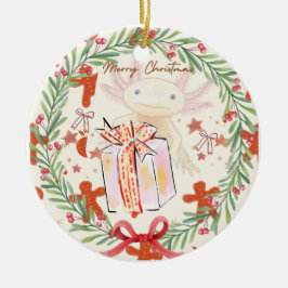 Axolotl Weihnachten Keramik Ornament