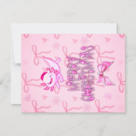 Axolotl Weihnachten Postkarte