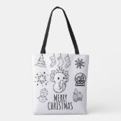 Axolotl Weihnachten Tasche (Rückseite)