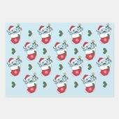 Axolotl Weihnachts Wintertiere Urlaub Axolotls Geschenkpapier Set (Vorderseite 3)