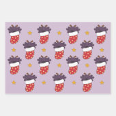 Axolotl Weihnachts Wintertiere Urlaub Axolotls Geschenkpapier Set (Vorderseite)