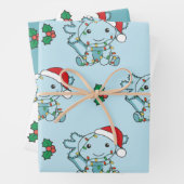 Axolotl Weihnachts Wintertiere Urlaub Axolotls Geschenkpapier Set (Beispiel)