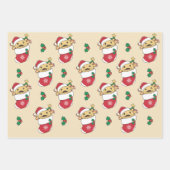 Axolotl Weihnachts Wintertiere Urlaub Axolotls Geschenkpapier Set (Vorderseite 3)