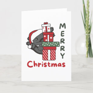 Axolotl Weihnachtsgeschenk Wintertiere Axolotl Feiertagskarte