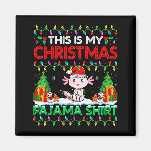 Axolotl Weihnachtsmann Hut Pyjama-Shirt Axolotl L Magnet
