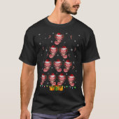 Axolotl Weihnachtsmannmütze Xmas Lights Männer Wei T-Shirt (Vorderseite)