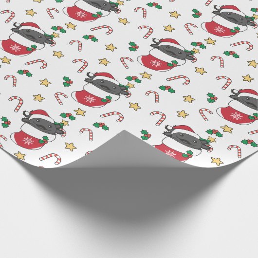 Axolotl Weihnachtsschnee Wintertiere Axolotls Geschenkpapier (Ecke)