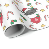 Axolotl Weihnachtsschnee Wintertiere Axolotls Geschenkpapier (Rolleneckpunkt)