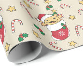 Axolotl Weihnachtsschnee Wintertiere Axolotls Geschenkpapier (Rolleneckpunkt)