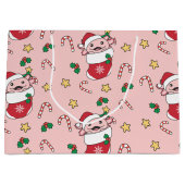 Axolotl Weihnachtsschnee Wintertiere Axolotls Große Geschenktüte (Vorderseite)