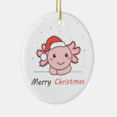 Axolotl Weihnachtsschnee Wintertiere Axolotls Keramik Ornament (Rechts)