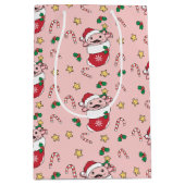 Axolotl Weihnachtsschnee Wintertiere Axolotls Mittlere Geschenktüte (Vorderseite)