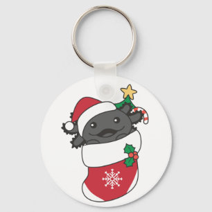 Axolotl Weihnachtsschnee Wintertiere Axolotls Schl Schlüsselanhänger