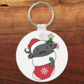 Axolotl Weihnachtsschnee Wintertiere Axolotls Schl Schlüsselanhänger (Vorderseite)