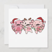 Axolotl Weihnachtstiere Sweet Axolotls Einladung (Vorderseite)