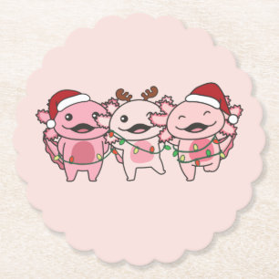 Axolotl Weihnachtstiere Sweet Axolotls Untersetzer