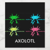 axolotl weinetikett (Einzelnes Label)