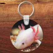 Axolotl Weißling Schlüsselanhänger (Vorderseite)