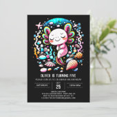 Axolotl Whimsical Einladung (Stehend Vorderseite)