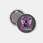 Axolotl Witching Hour - Salamandre Magnet (Vorderseite/Rückseite)