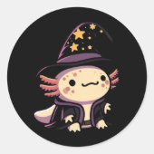 Axolotl Wizard - Fantasy Pet Runder Aufkleber (Vorderseite)