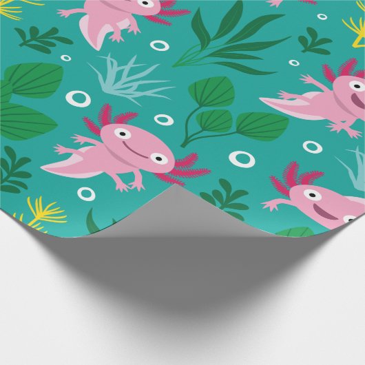 Axolotl Wrapping Paper Geschenkpapier (Ecke)