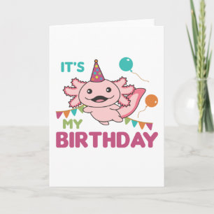 Axolotl wünscht Alles Gute zum Geburtstag Süße Axo Karte