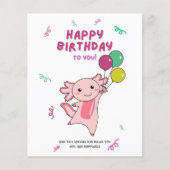 Axolotl wünscht Ihnen alles Gute zum Geburtstag (Vorderseite)