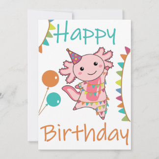 Axolotl wünscht Ihnen alles Gute zum Geburtstag Einladung