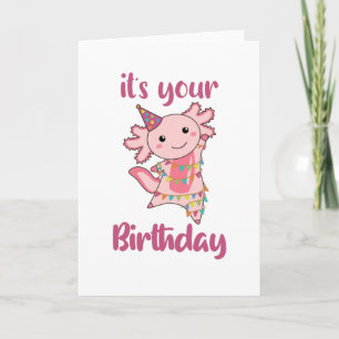 Axolotl wünscht Ihnen alles Gute zum Geburtstag Karte