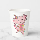 Axolotl wünscht Ihnen alles Gute zum Geburtstag Pappbecher (Vorderseite)