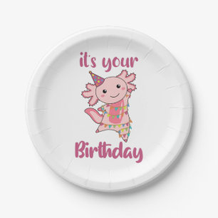 Axolotl wünscht Ihnen alles Gute zum Geburtstag Pappteller