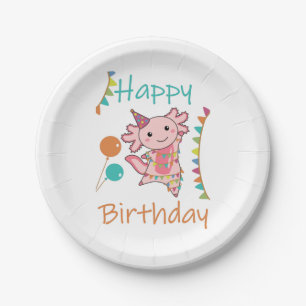 Axolotl wünscht Ihnen alles Gute zum Geburtstag Pappteller