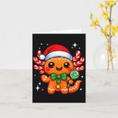 Axolotl Xmas Hat Santa Cute Funny Christmas Pajama Karte (Gelbe Blume)
