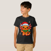 Axolotl Xmas Hat Santa Cute Funny Christmas Pajama T-Shirt (Vorne ganz)